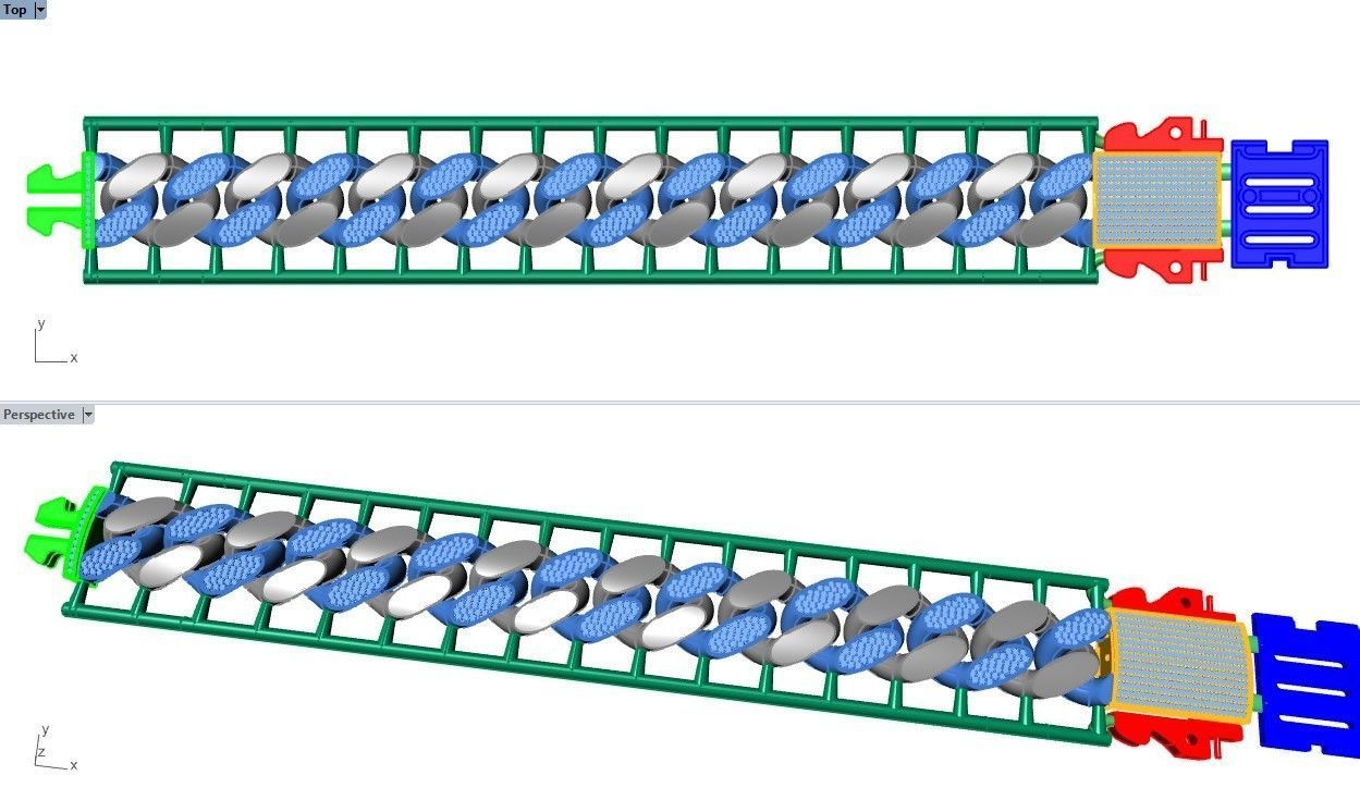 CUBAN LINK CHAIN - 200 PIECES READY FOR PRINT 3D print model_2