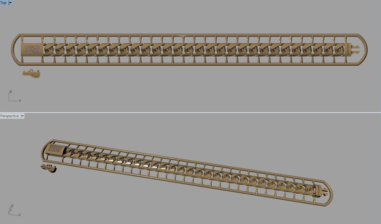CUBAN LINK CHAIN - 200 PIECES READY FOR PRINT 3D print model_30