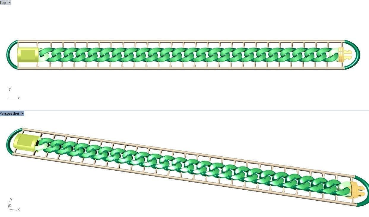 CUBAN LINK CHAIN - 200 PIECES READY FOR PRINT 3D print model_91