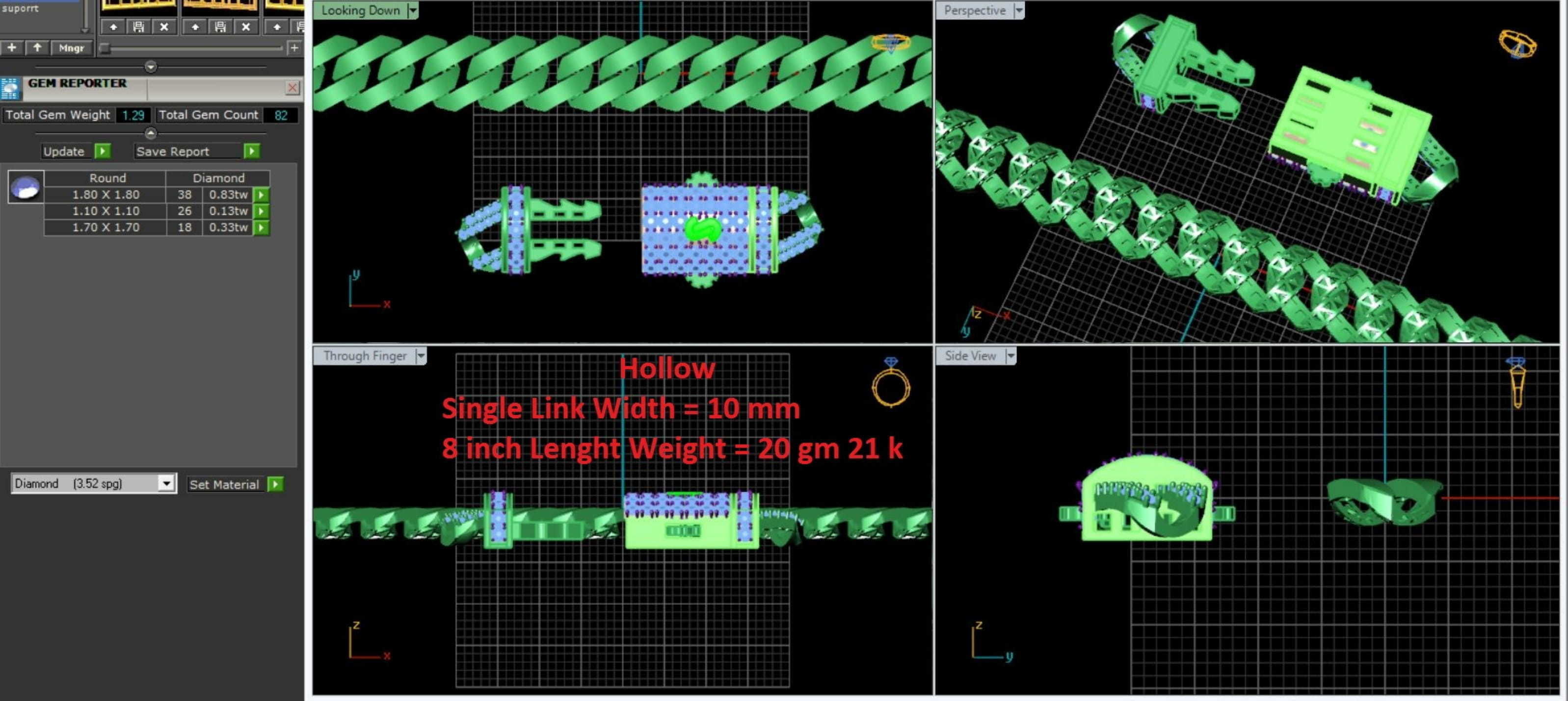 CUBAN LINK CHAIN - 200 PIECES READY FOR PRINT 3D print model_135