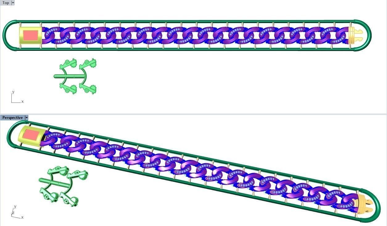 CUBAN LINK CHAIN - 200 PIECES READY FOR PRINT 3D print model_88