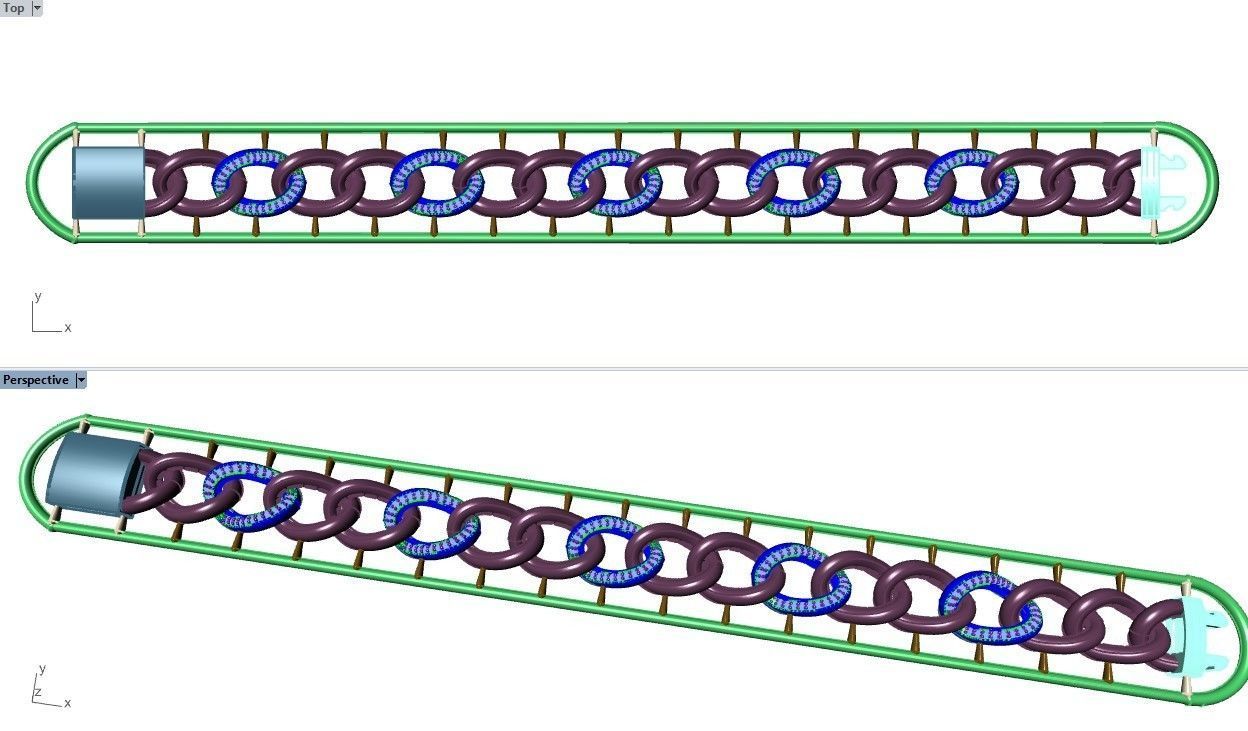 CUBAN LINK CHAIN - 200 PIECES READY FOR PRINT 3D print model_100