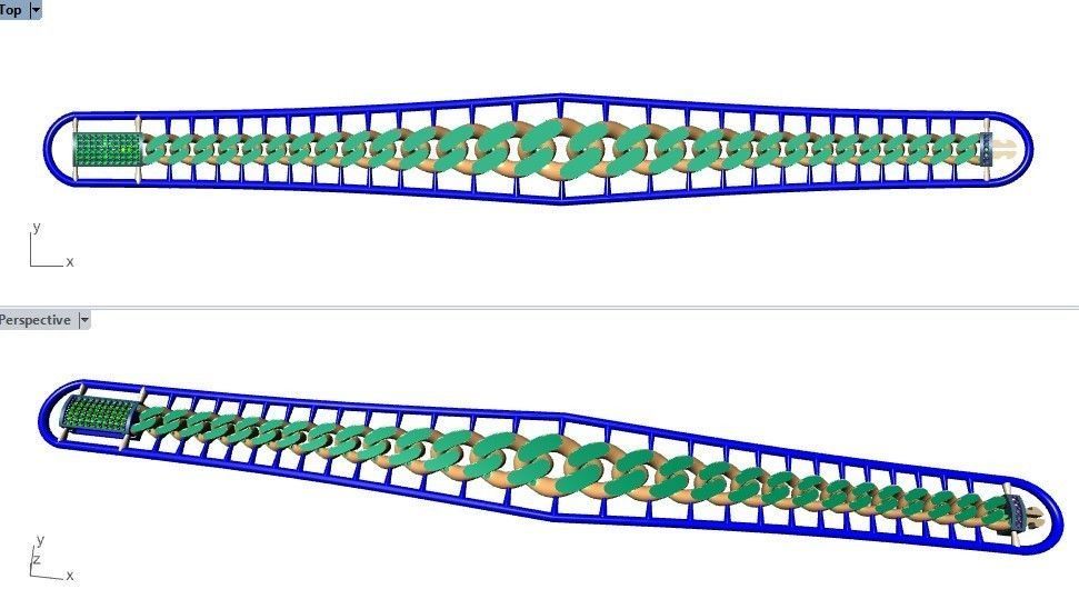 CUBAN LINK CHAIN - 200 PIECES READY FOR PRINT 3D print model_79