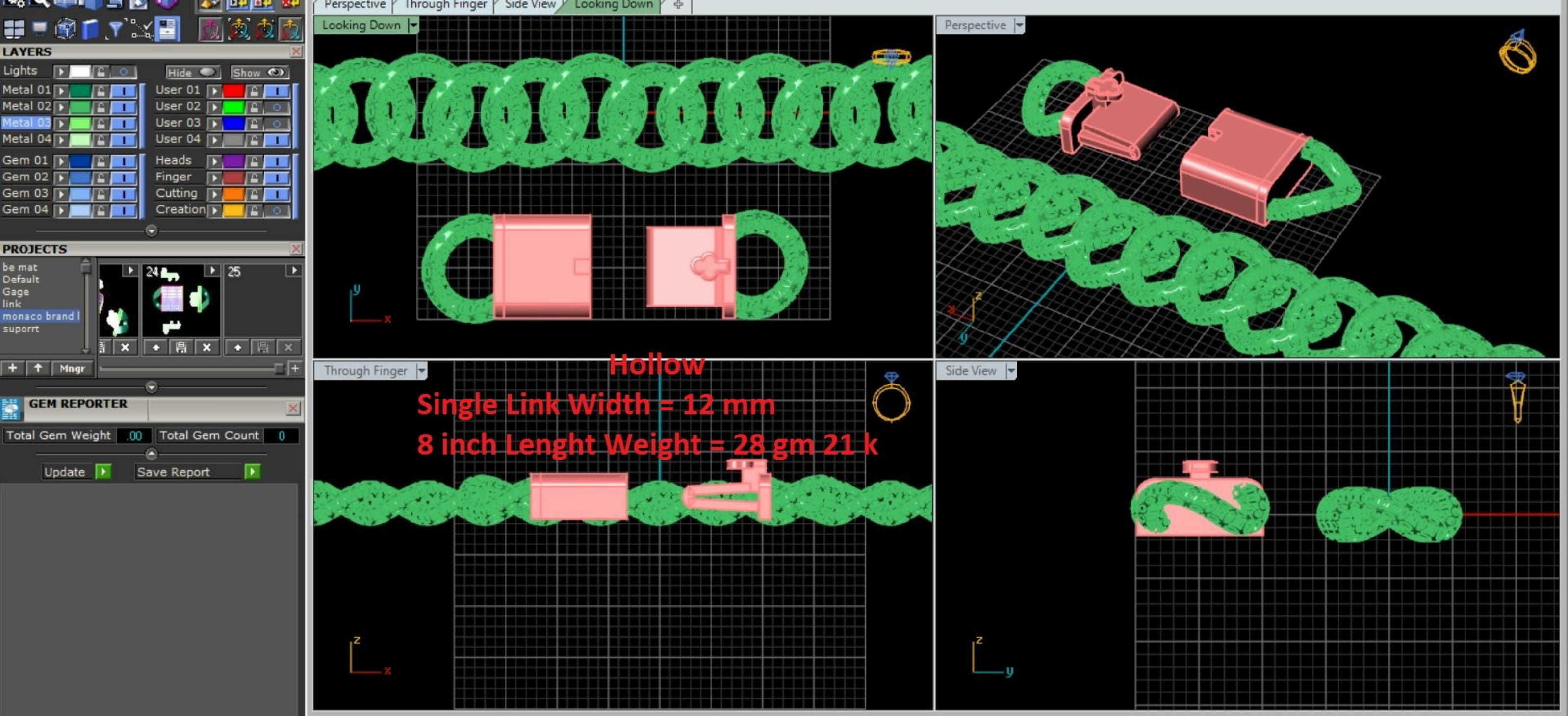 CUBAN LINK CHAIN - 200 PIECES READY FOR PRINT 3D print model_132