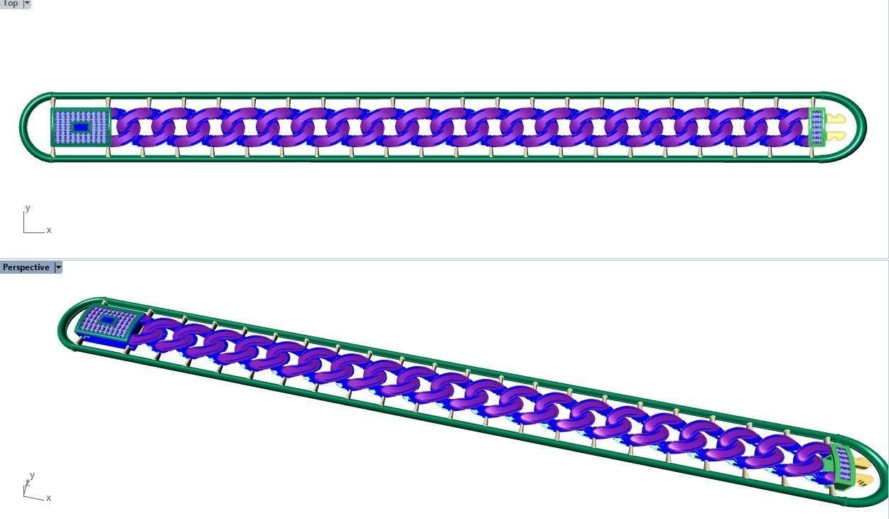 CUBAN LINK CHAIN - 200 PIECES READY FOR PRINT 3D print model_94