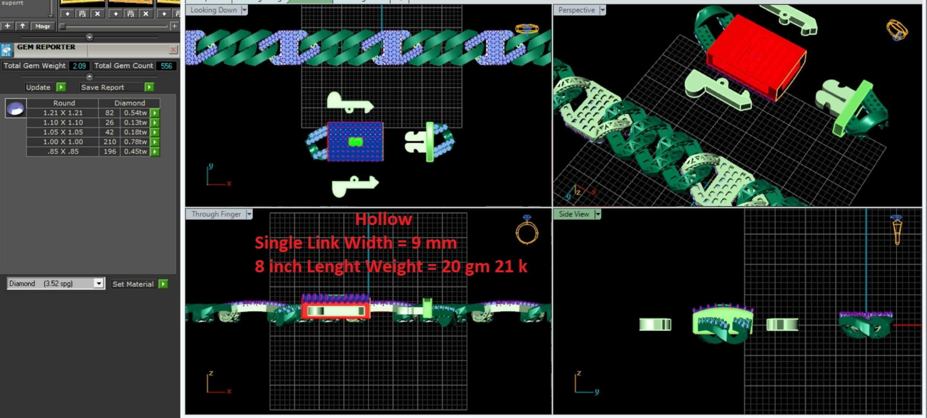 CUBAN LINK CHAIN - 200 PIECES READY FOR PRINT 3D print model_133
