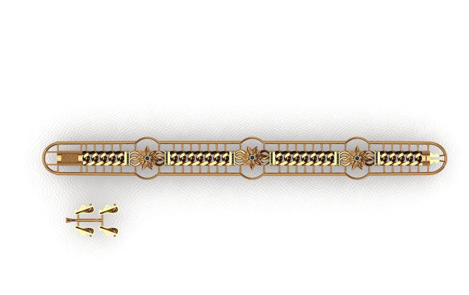 CUBAN LINK CHAIN - 200 PIECES READY FOR PRINT 3D print model_45