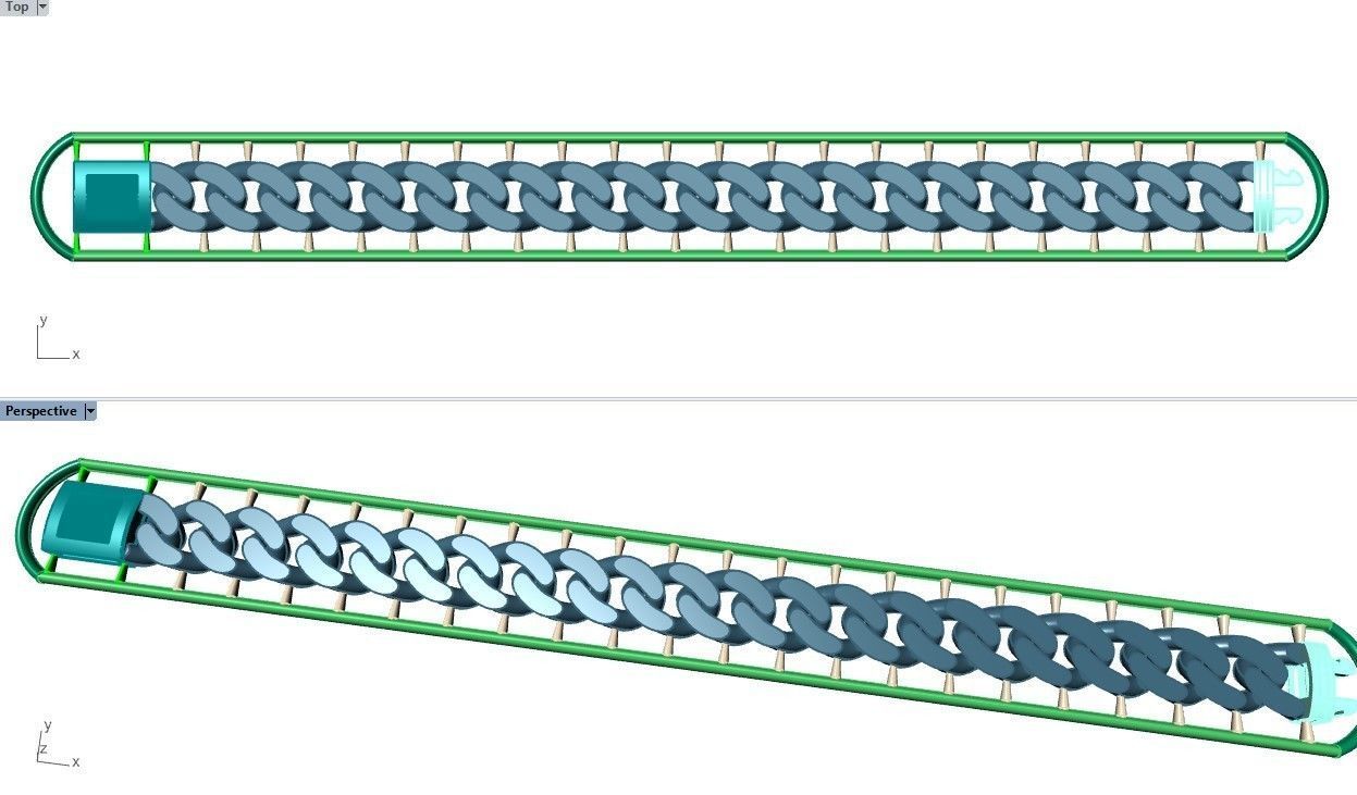 CUBAN LINK CHAIN - 200 PIECES READY FOR PRINT 3D print model_99