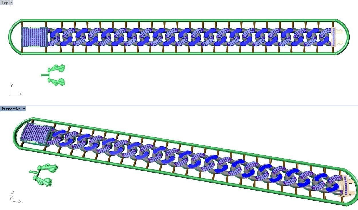 CUBAN LINK CHAIN - 200 PIECES READY FOR PRINT 3D print model_70