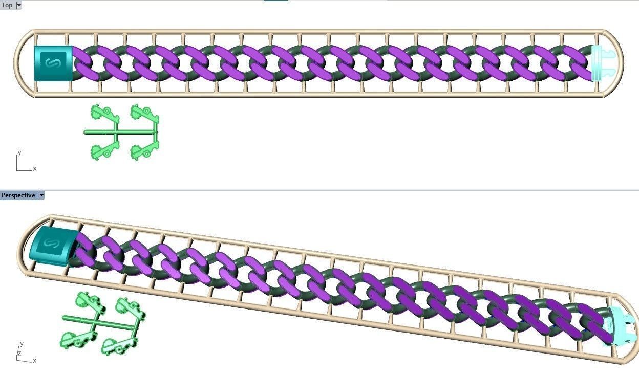 CUBAN LINK CHAIN - 200 PIECES READY FOR PRINT 3D print model_4