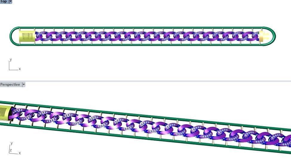 CUBAN LINK CHAIN - 200 PIECES READY FOR PRINT 3D print model_101