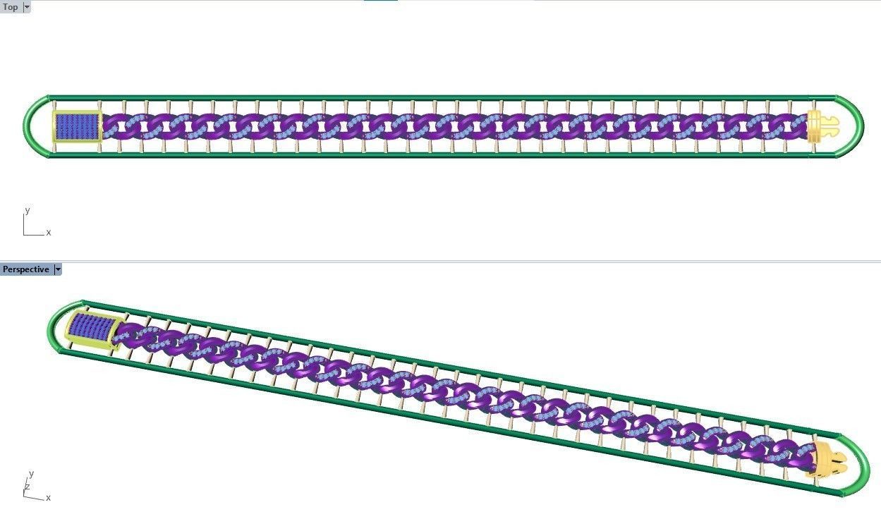 CUBAN LINK CHAIN - 200 PIECES READY FOR PRINT 3D print model_54