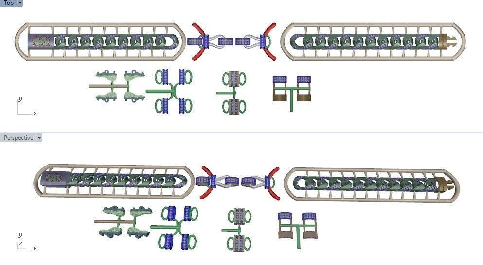 CUBAN LINK CHAIN - 200 PIECES READY FOR PRINT 3D print model_41