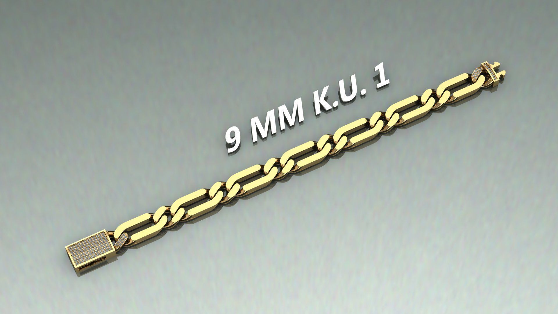CUBAN LINK CHAIN - 200 PIECES READY FOR PRINT 3D print model_27