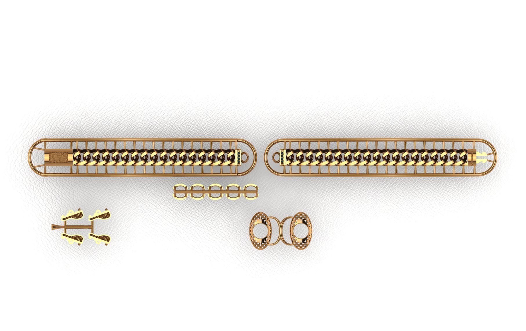 CUBAN LINK CHAIN - 200 PIECES READY FOR PRINT 3D print model_34