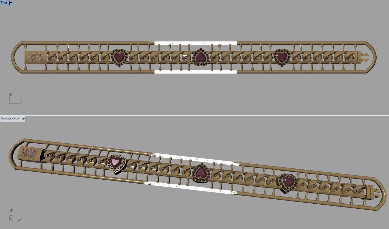 CUBAN LINK CHAIN - 200 PIECES READY FOR PRINT 3D print model_44