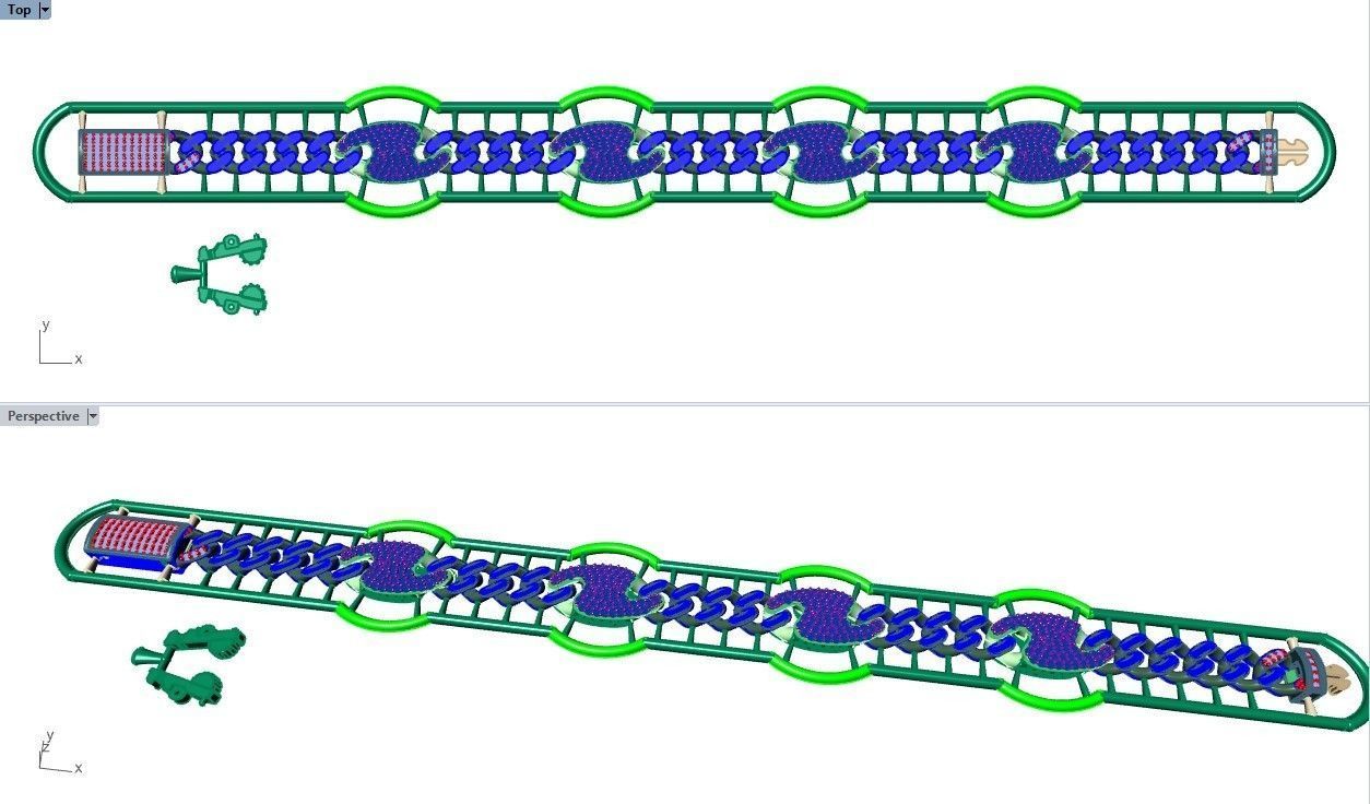 CUBAN LINK CHAIN - 200 PIECES READY FOR PRINT 3D print model_59