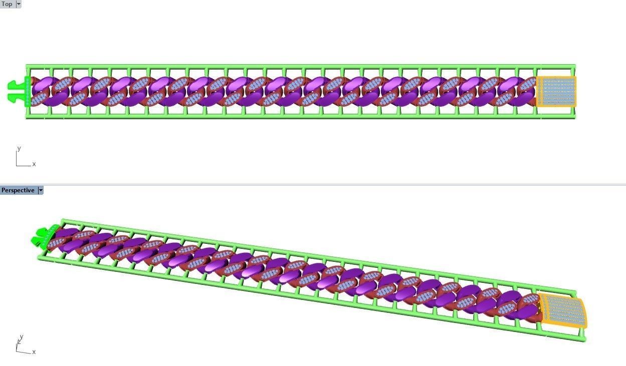 CUBAN LINK CHAIN - 200 PIECES READY FOR PRINT 3D print model_19