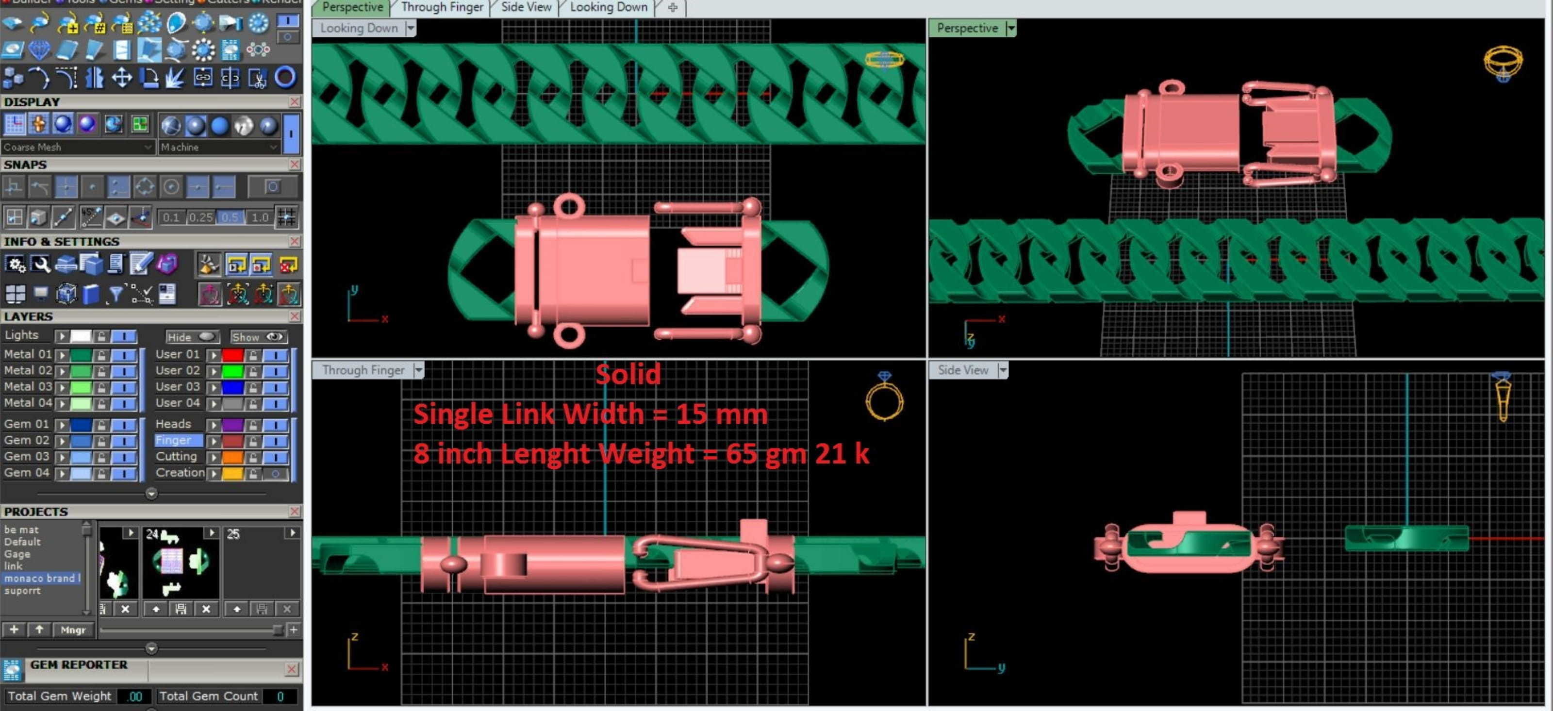 CUBAN LINK CHAIN - 200 PIECES READY FOR PRINT 3D print model_113