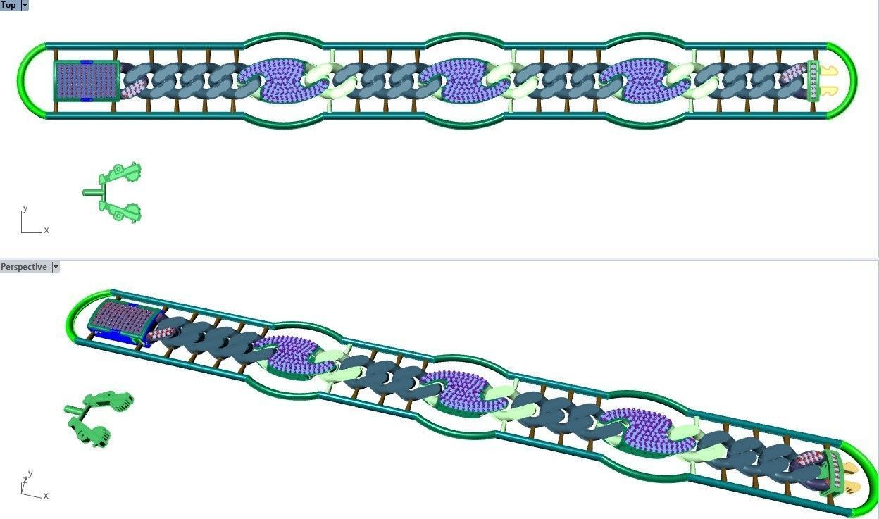 CUBAN LINK CHAIN - 200 PIECES READY FOR PRINT 3D print model_63