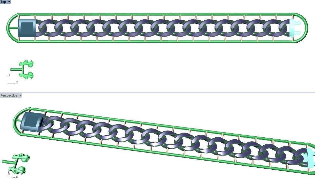 CUBAN LINK CHAIN - 200 PIECES READY FOR PRINT 3D print model_97