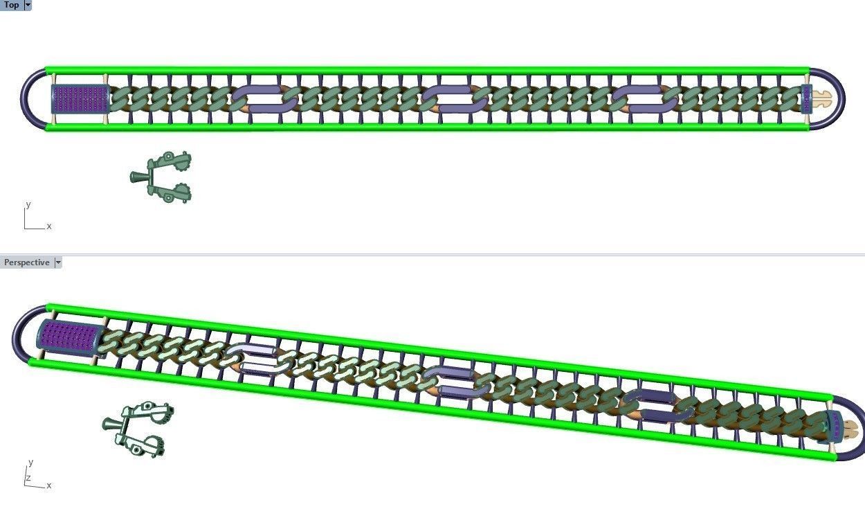 CUBAN LINK CHAIN - 200 PIECES READY FOR PRINT 3D print model_74