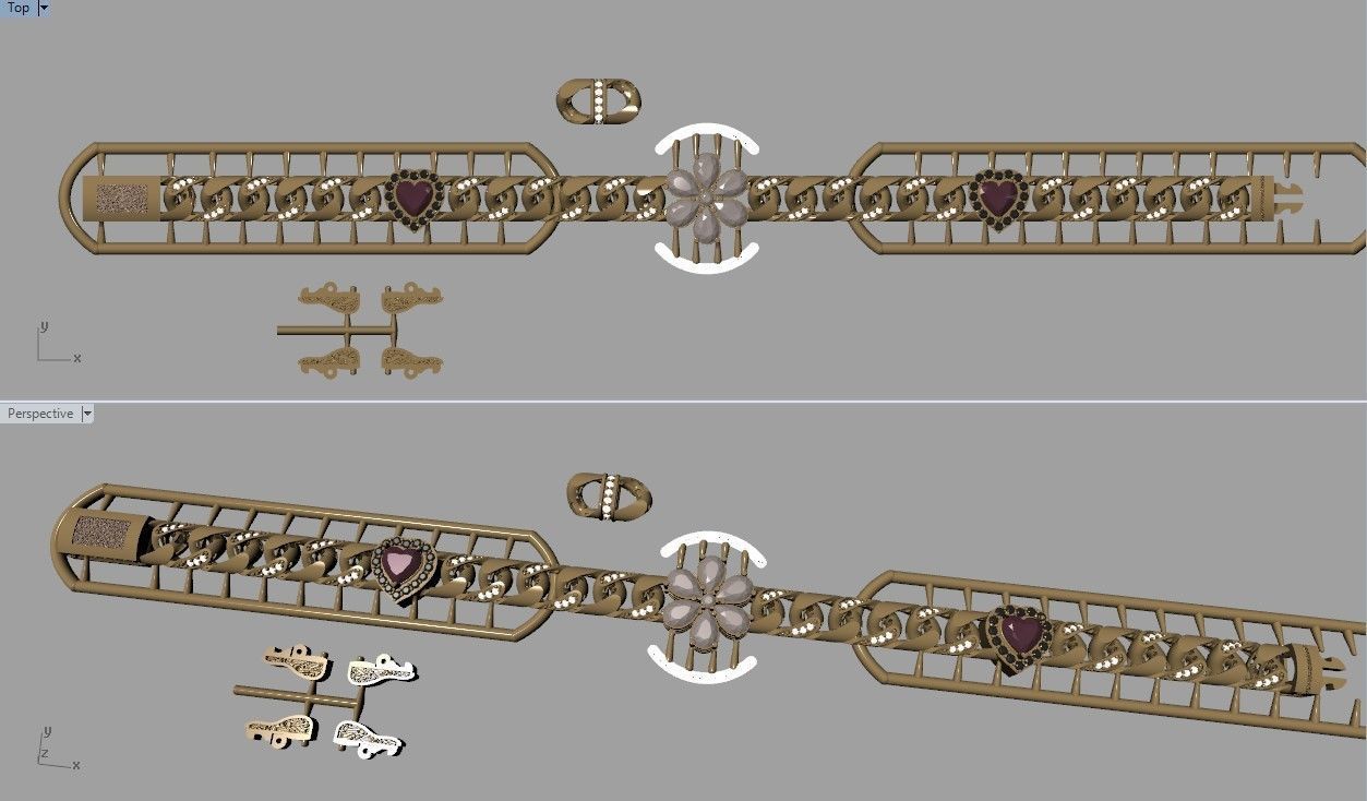 CUBAN LINK CHAIN - 200 PIECES READY FOR PRINT 3D print model_47