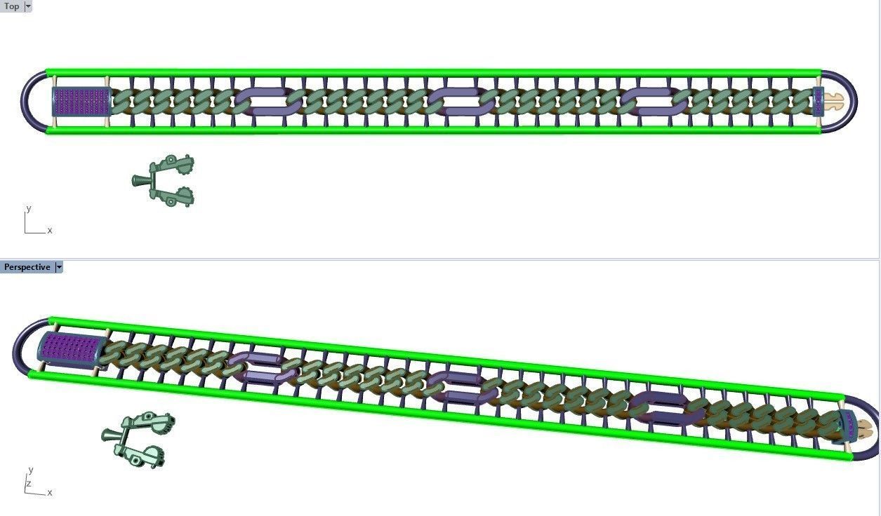 CUBAN LINK CHAIN - 200 PIECES READY FOR PRINT 3D print model_77