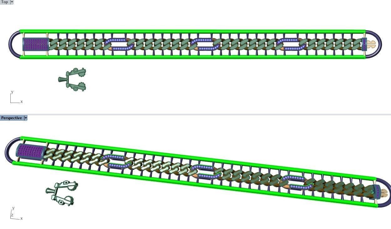 CUBAN LINK CHAIN - 200 PIECES READY FOR PRINT 3D print model_73