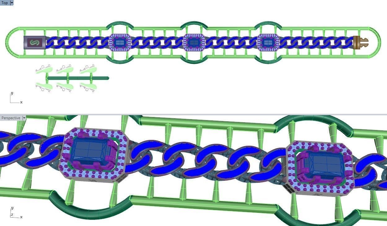 CUBAN LINK CHAIN - 200 PIECES READY FOR PRINT 3D print model_37