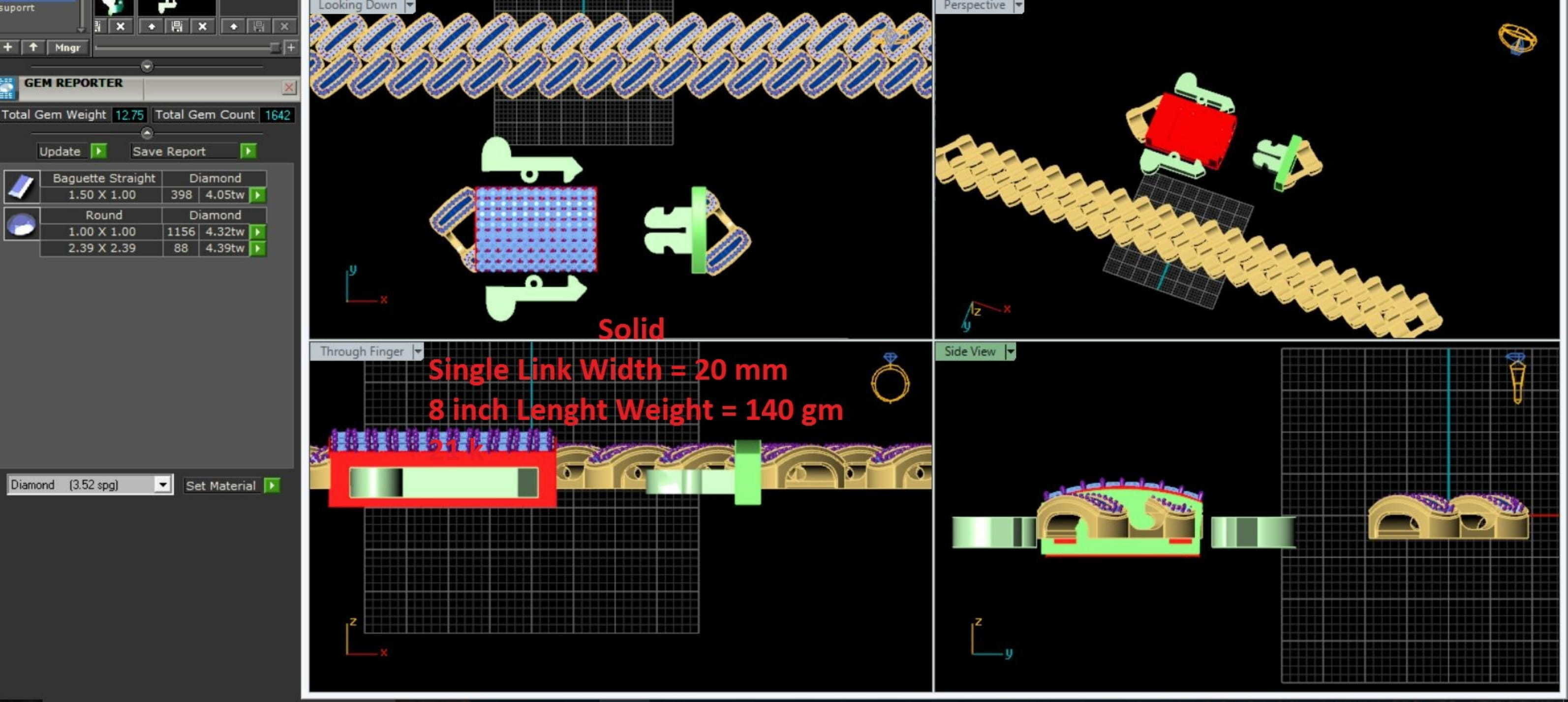 CUBAN LINK CHAIN - 200 PIECES READY FOR PRINT 3D print model_106