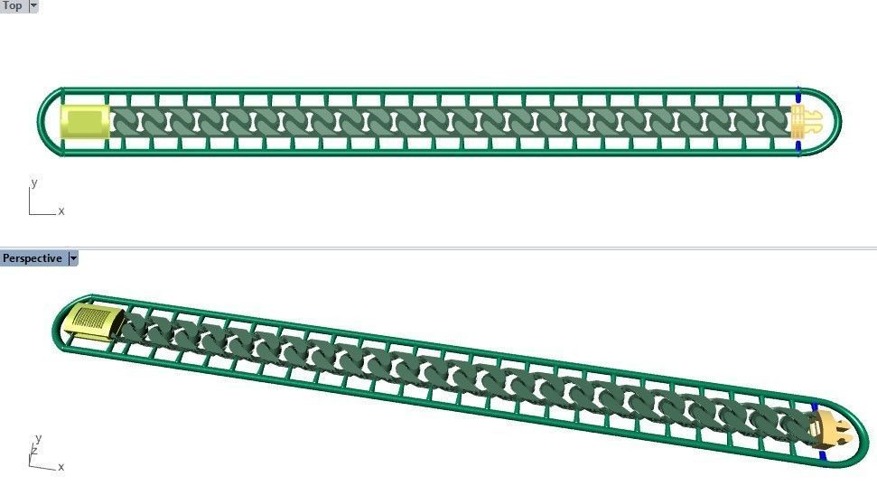 CUBAN LINK CHAIN - 200 PIECES READY FOR PRINT 3D print model_6