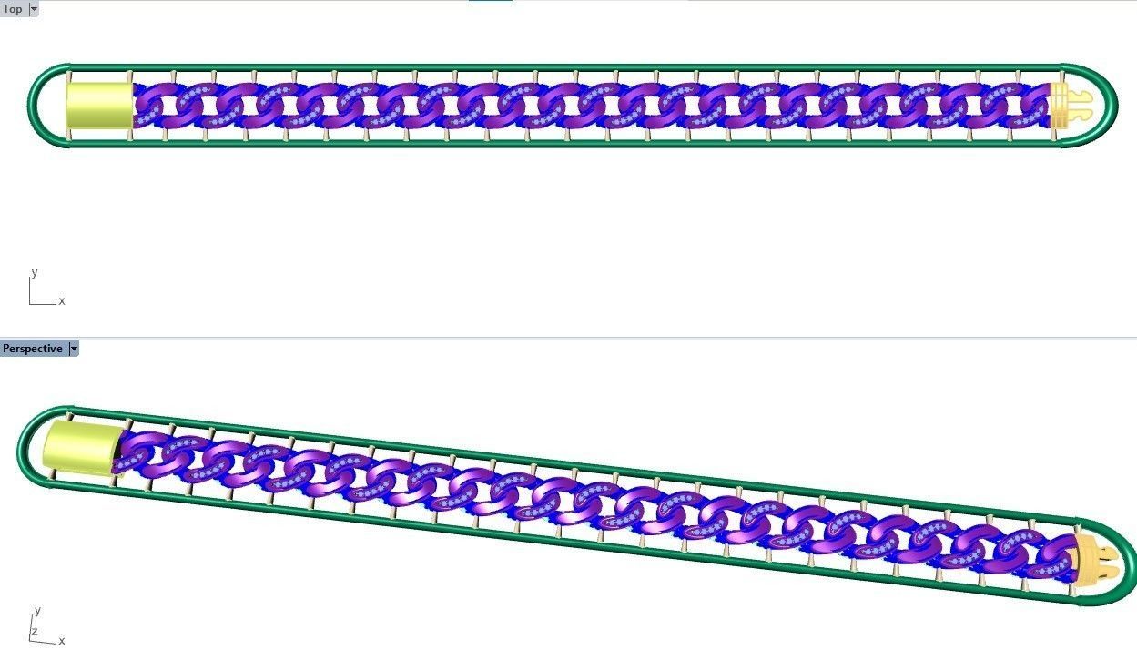 CUBAN LINK CHAIN - 200 PIECES READY FOR PRINT 3D print model_89