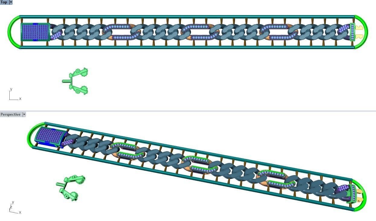 CUBAN LINK CHAIN - 200 PIECES READY FOR PRINT 3D print model_67