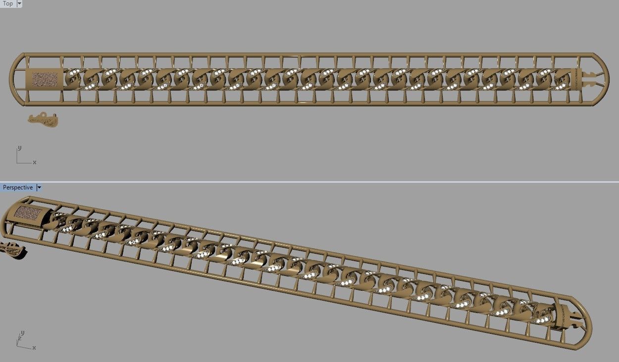 CUBAN LINK CHAIN - 200 PIECES READY FOR PRINT 3D print model_31
