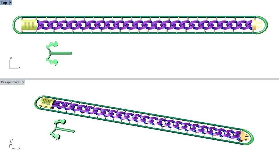 CUBAN LINK CHAIN - 200 PIECES READY FOR PRINT 3D print model_96