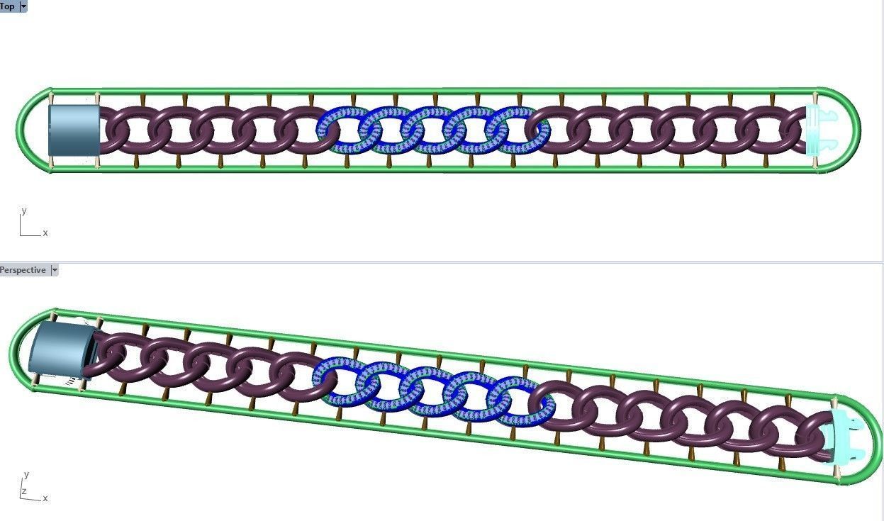CUBAN LINK CHAIN - 200 PIECES READY FOR PRINT 3D print model_98