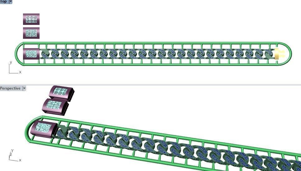 CUBAN LINK CHAIN - 200 PIECES READY FOR PRINT 3D print model_5