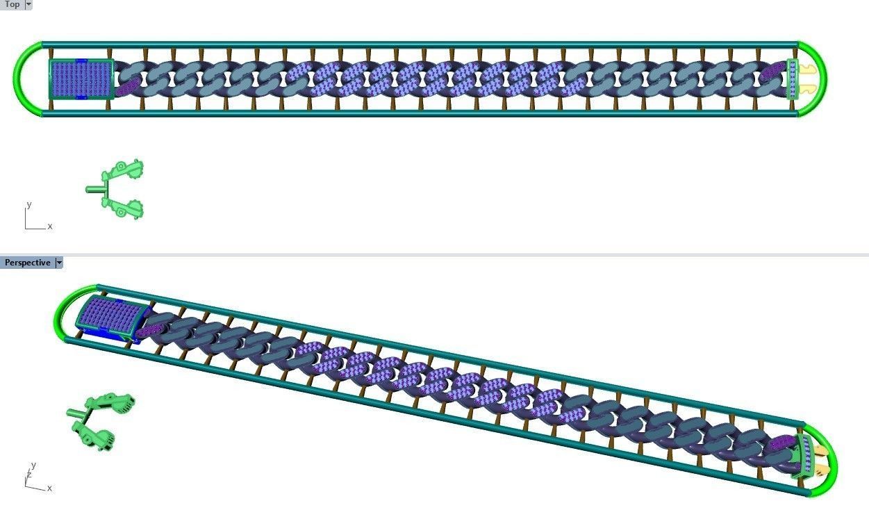 CUBAN LINK CHAIN - 200 PIECES READY FOR PRINT 3D print model_64