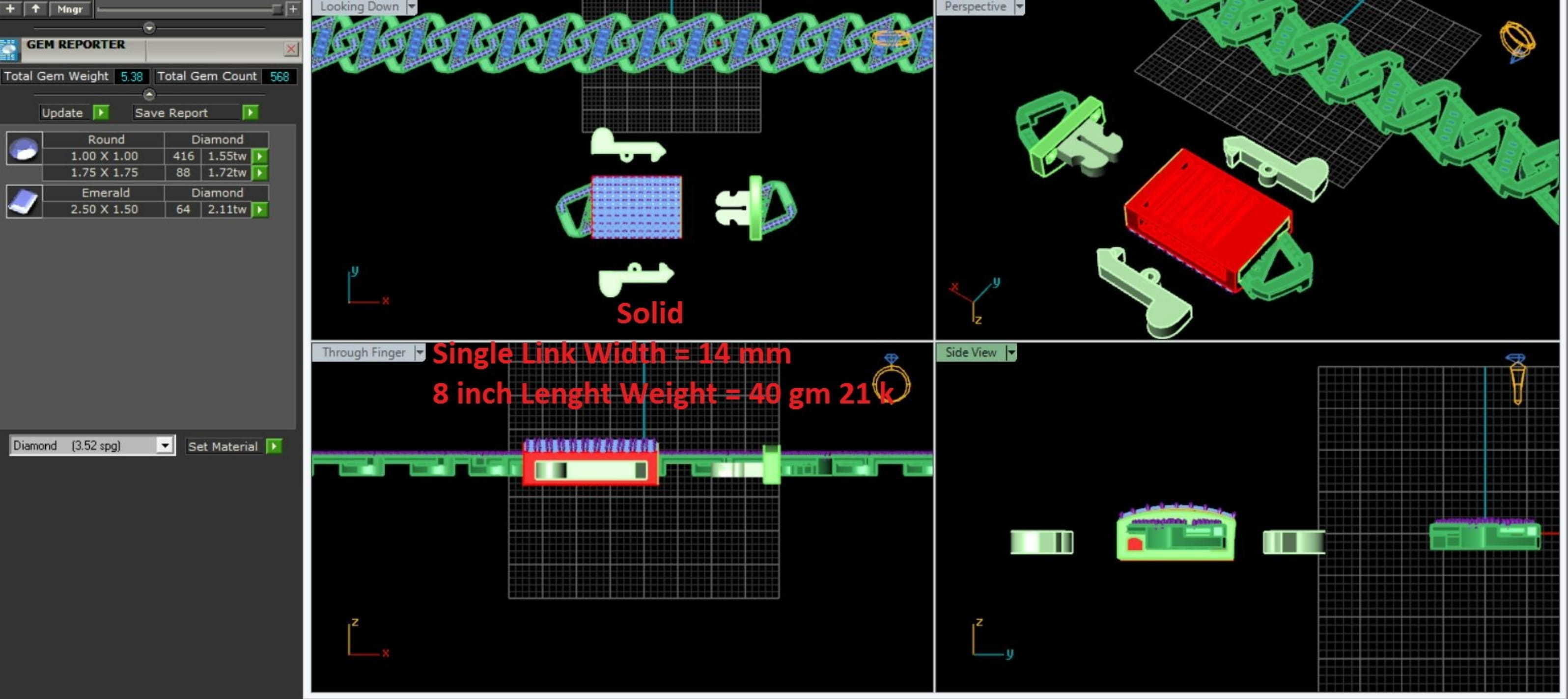 CUBAN LINK CHAIN - 200 PIECES READY FOR PRINT 3D print model_121