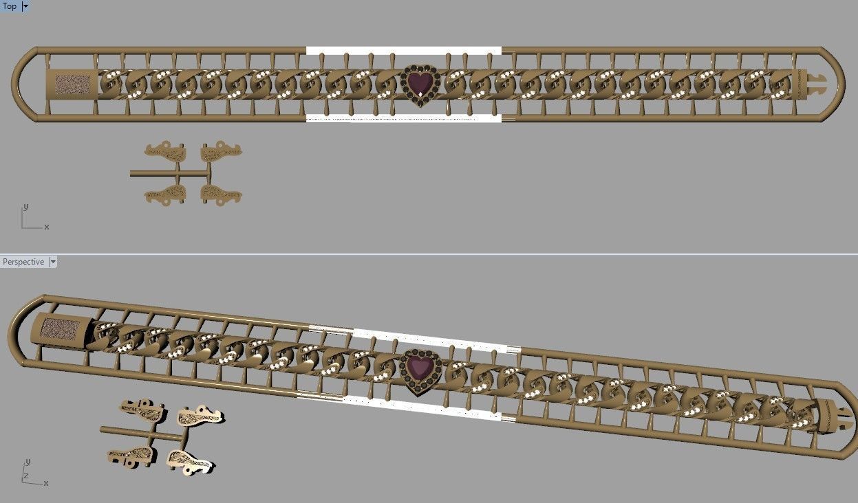 CUBAN LINK CHAIN - 200 PIECES READY FOR PRINT 3D print model_43