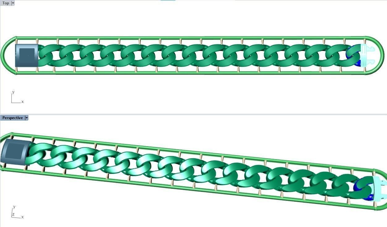 CUBAN LINK CHAIN - 200 PIECES READY FOR PRINT 3D print model_102