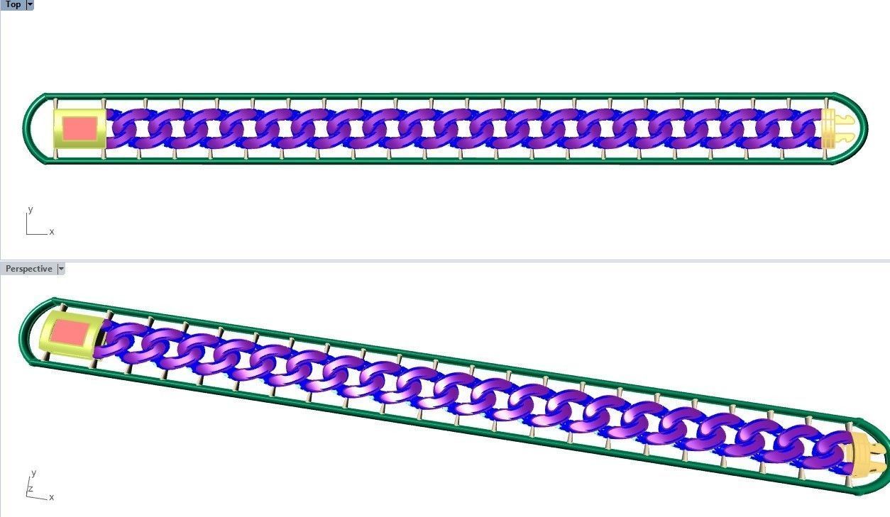CUBAN LINK CHAIN - 200 PIECES READY FOR PRINT 3D print model_95
