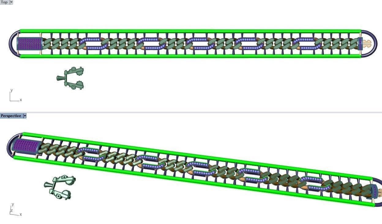 CUBAN LINK CHAIN - 200 PIECES READY FOR PRINT 3D print model_75