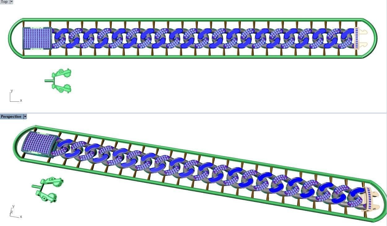 CUBAN LINK CHAIN - 200 PIECES READY FOR PRINT 3D print model_69