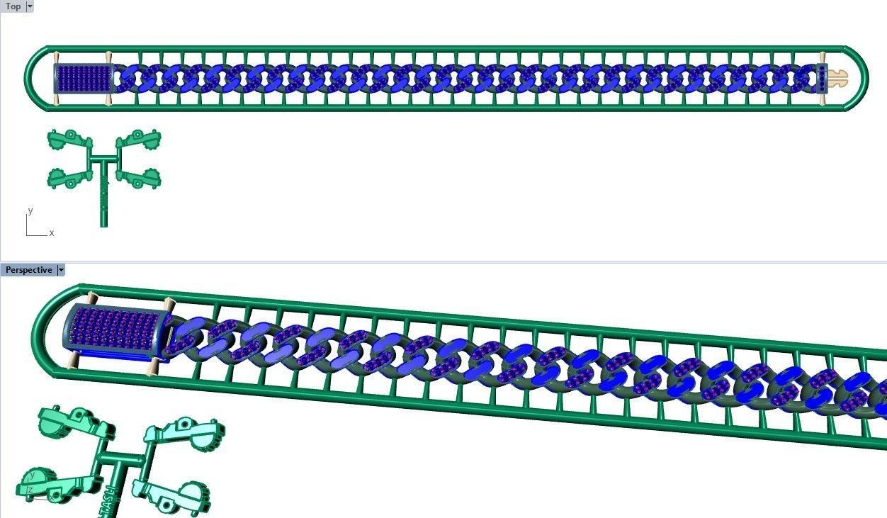 CUBAN LINK CHAIN - 200 PIECES READY FOR PRINT 3D print model_55