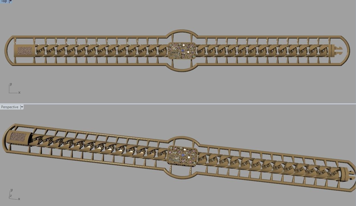 CUBAN LINK CHAIN - 200 PIECES READY FOR PRINT 3D print model_49