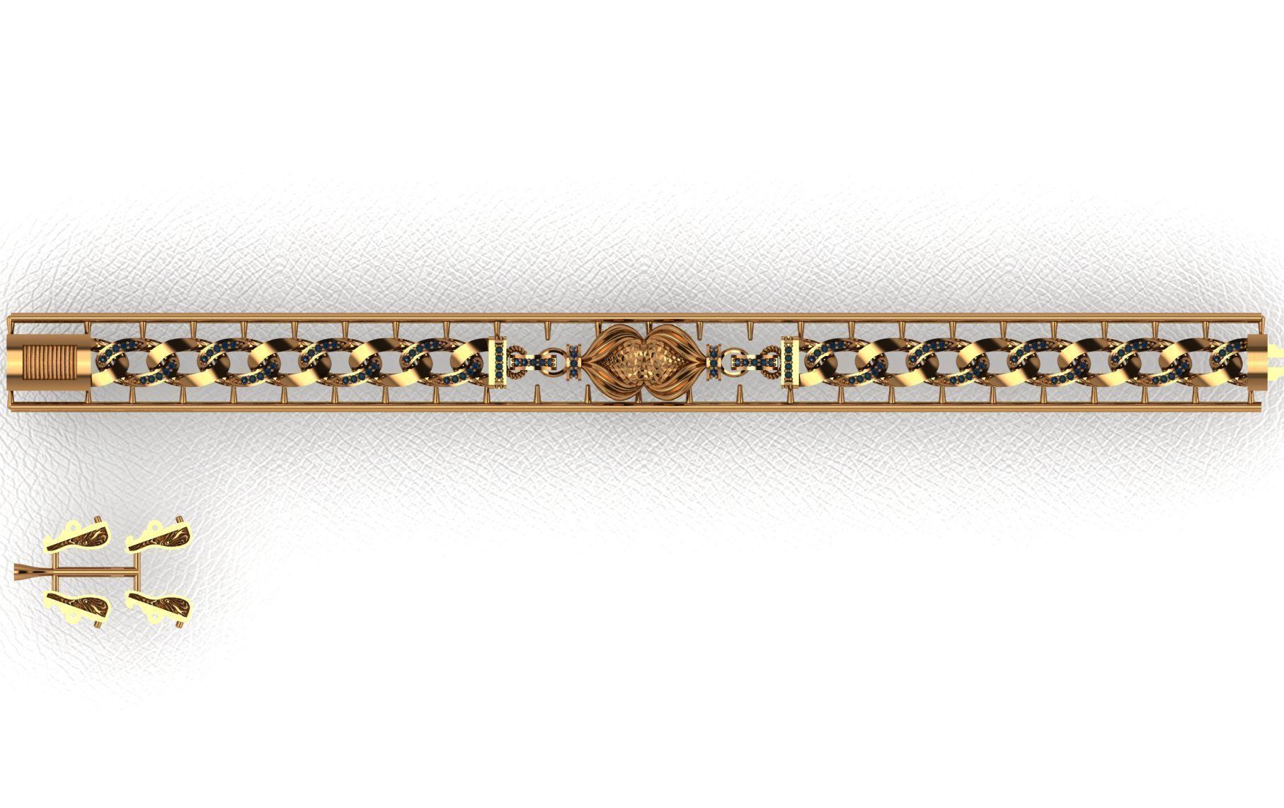 CUBAN LINK CHAIN - 200 PIECES READY FOR PRINT 3D print model_56