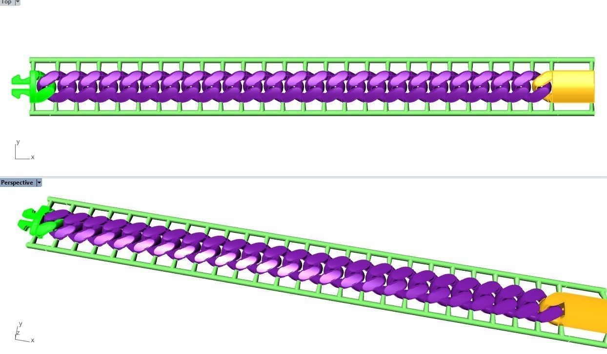 CUBAN LINK CHAIN - 200 PIECES READY FOR PRINT 3D print model_16