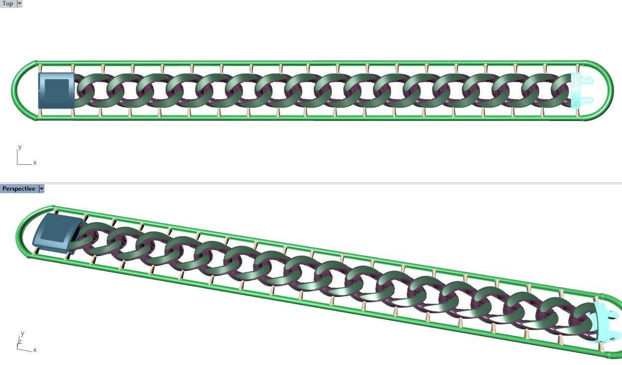 CUBAN LINK CHAIN - 200 PIECES READY FOR PRINT 3D print model_93
